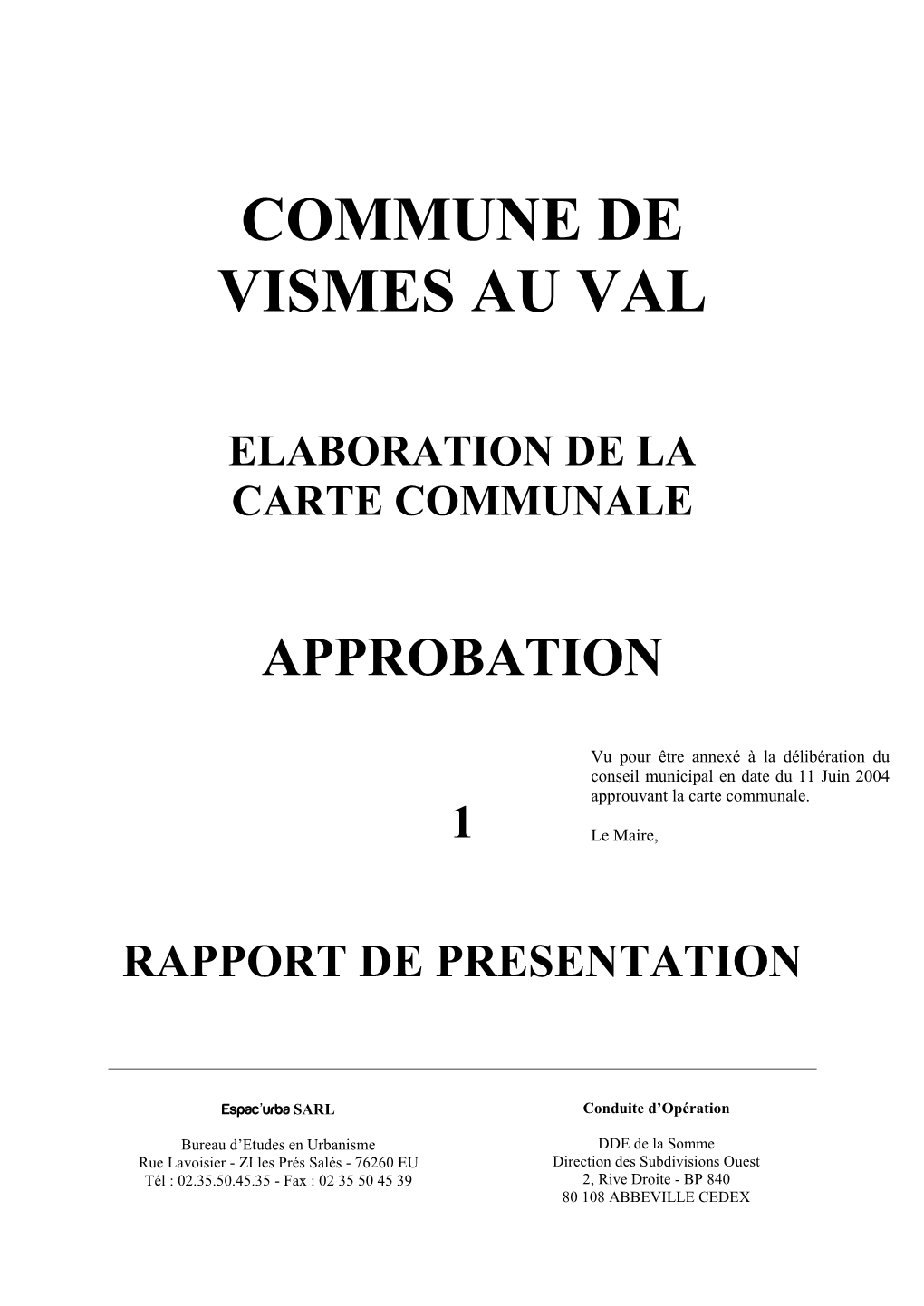 Commune De Vismes Au Val