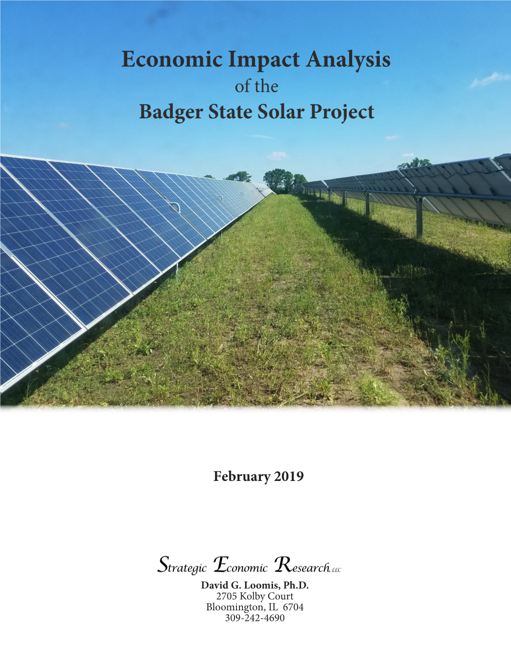 Economic Impact Analysis of the Badger State Solar Project