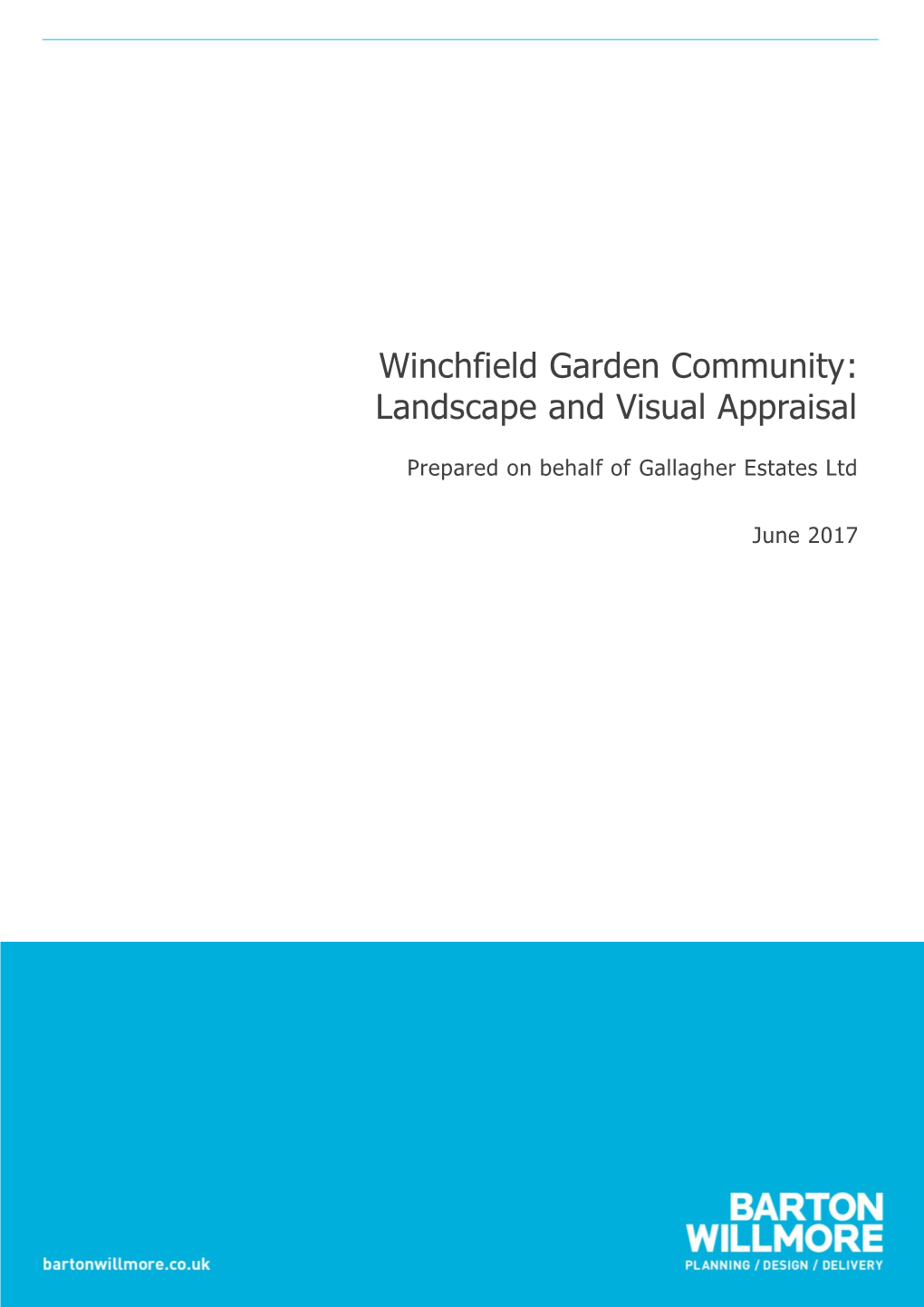 Winchfield Garden Community: Landscape and Visual Appraisal