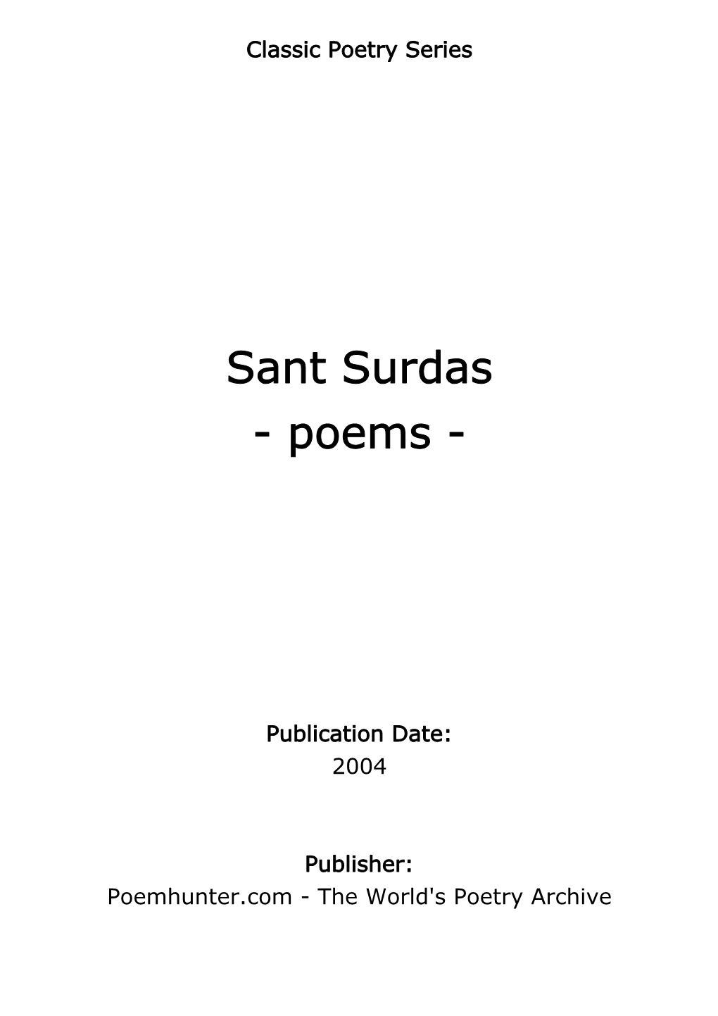 Sant Surdas - Poems