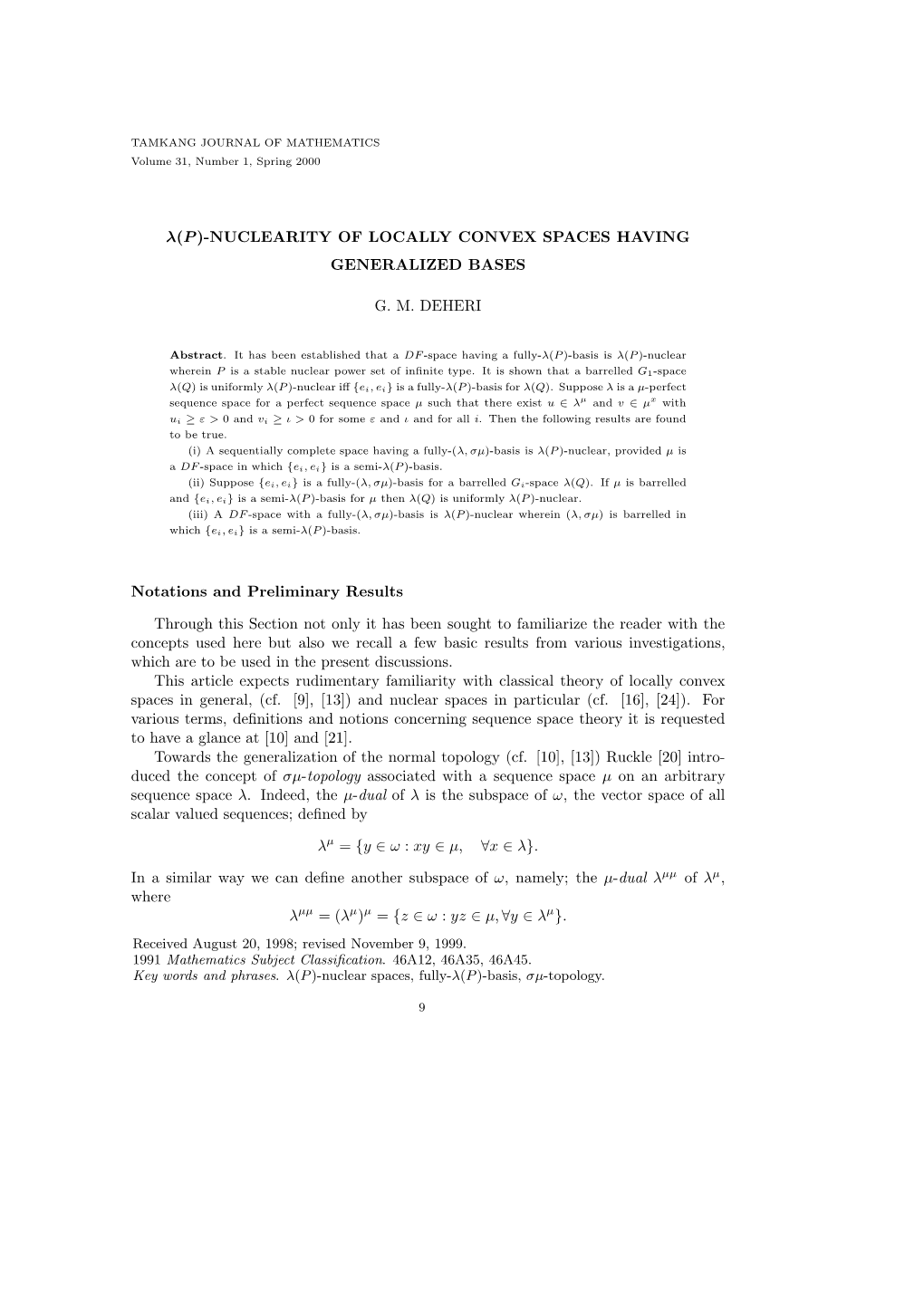 Nuclearity of Locally Convex Spaces Having Generalized Bases