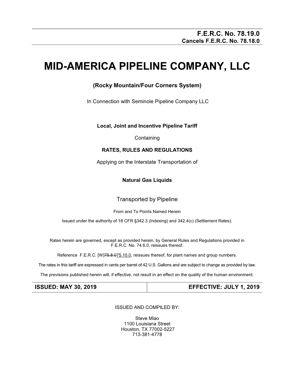 Mid-America Pipeline Company, Llc