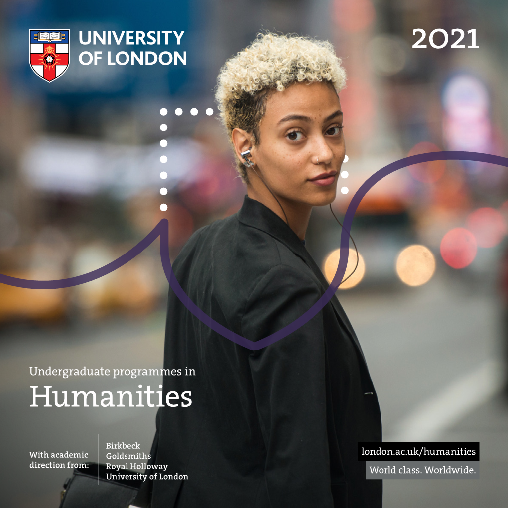 Humanities Prospectus 2021 | University of London