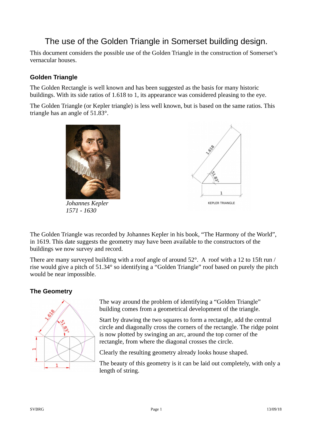 The Use of the Golden Triangle in Somerset Building Design