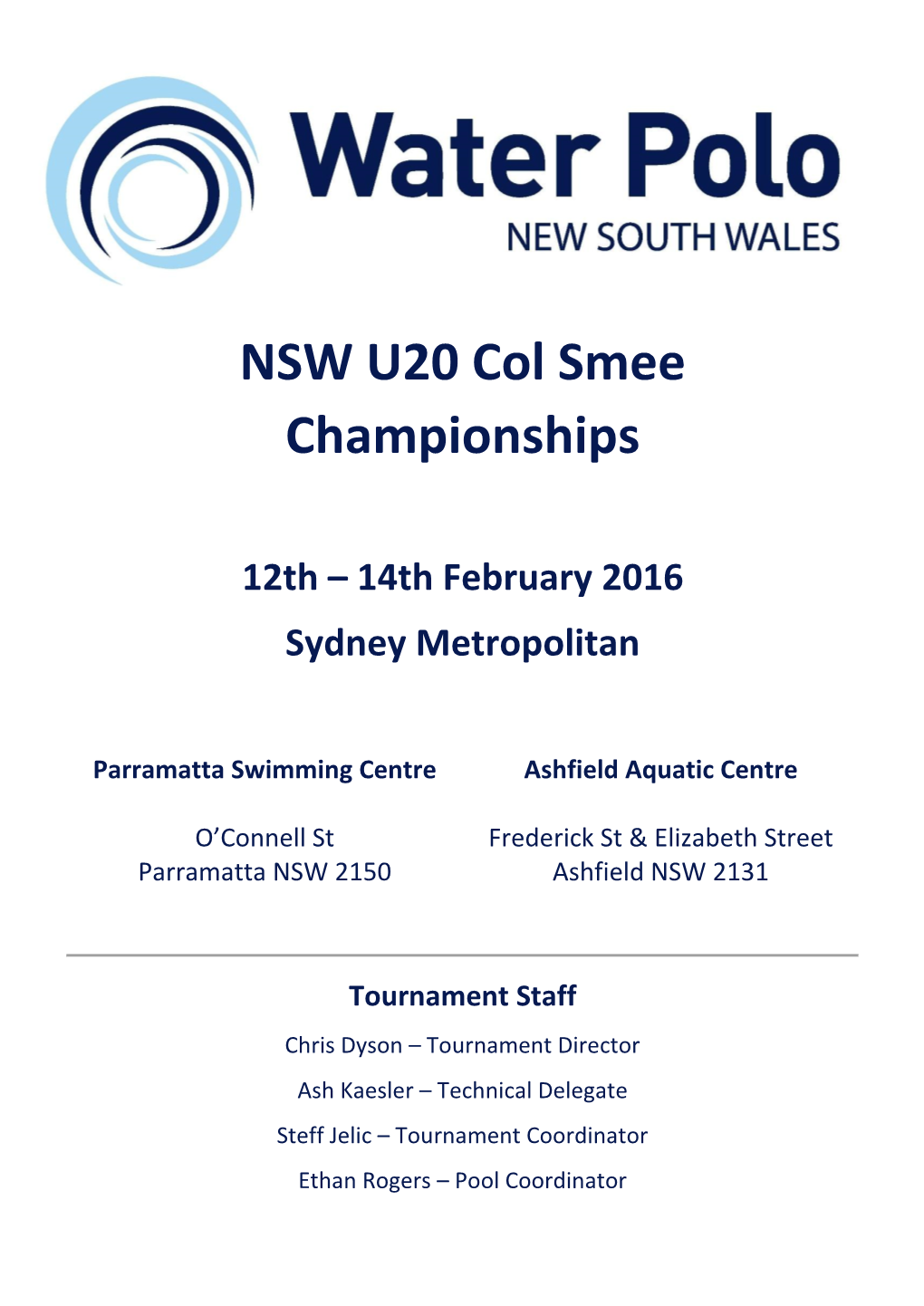 NSW U20 Col Smee Championships