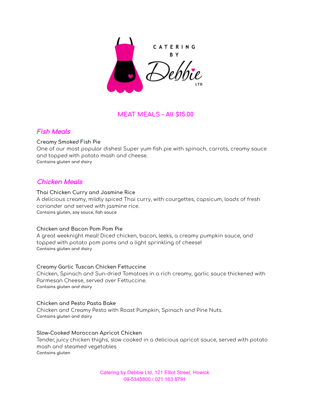 Ready-Meals Menu June 2021