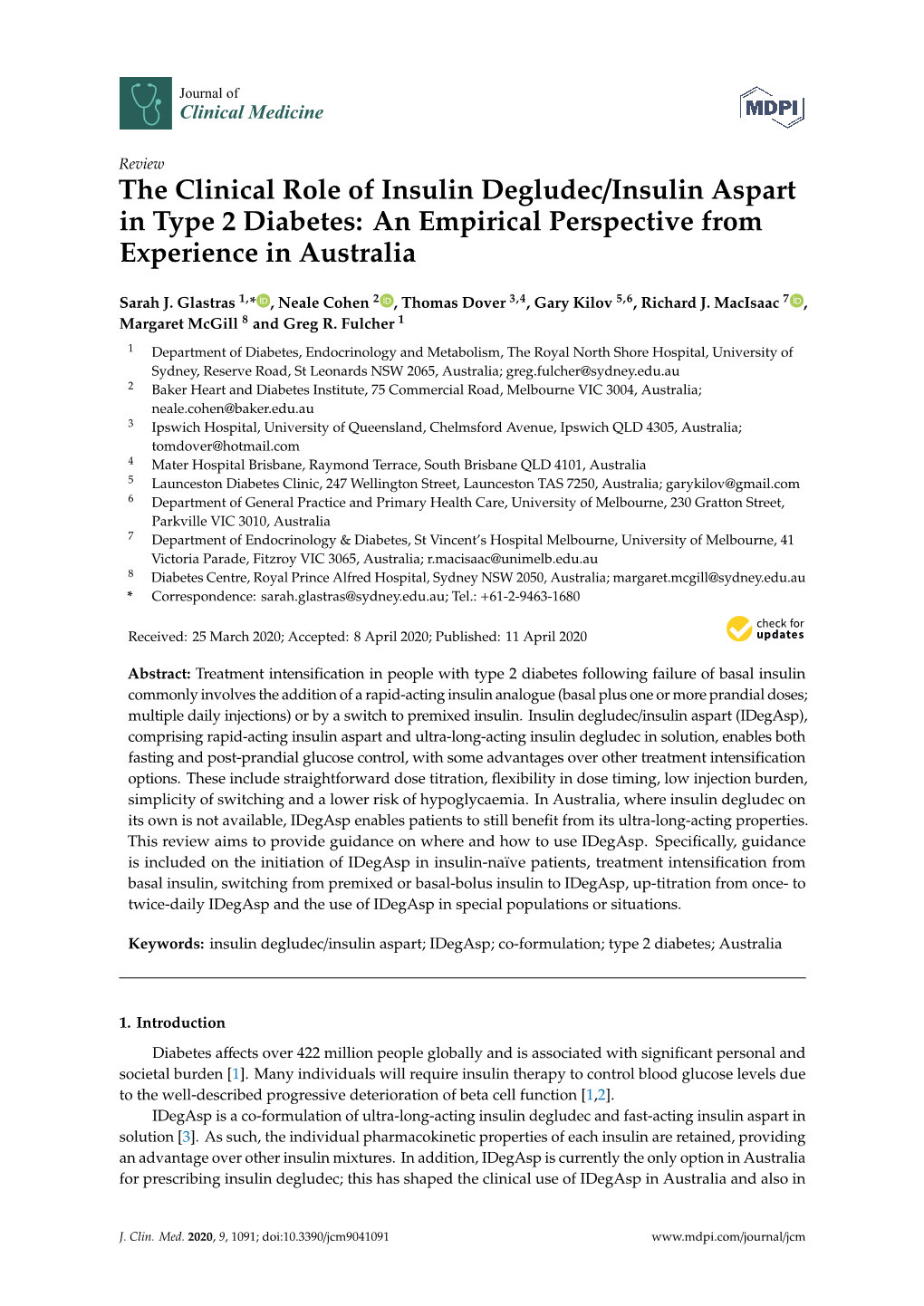 The Clinical Role of Insulin Degludec/Insulin Aspart in Type 2 Diabetes: an Empirical Perspective from Experience in Australia