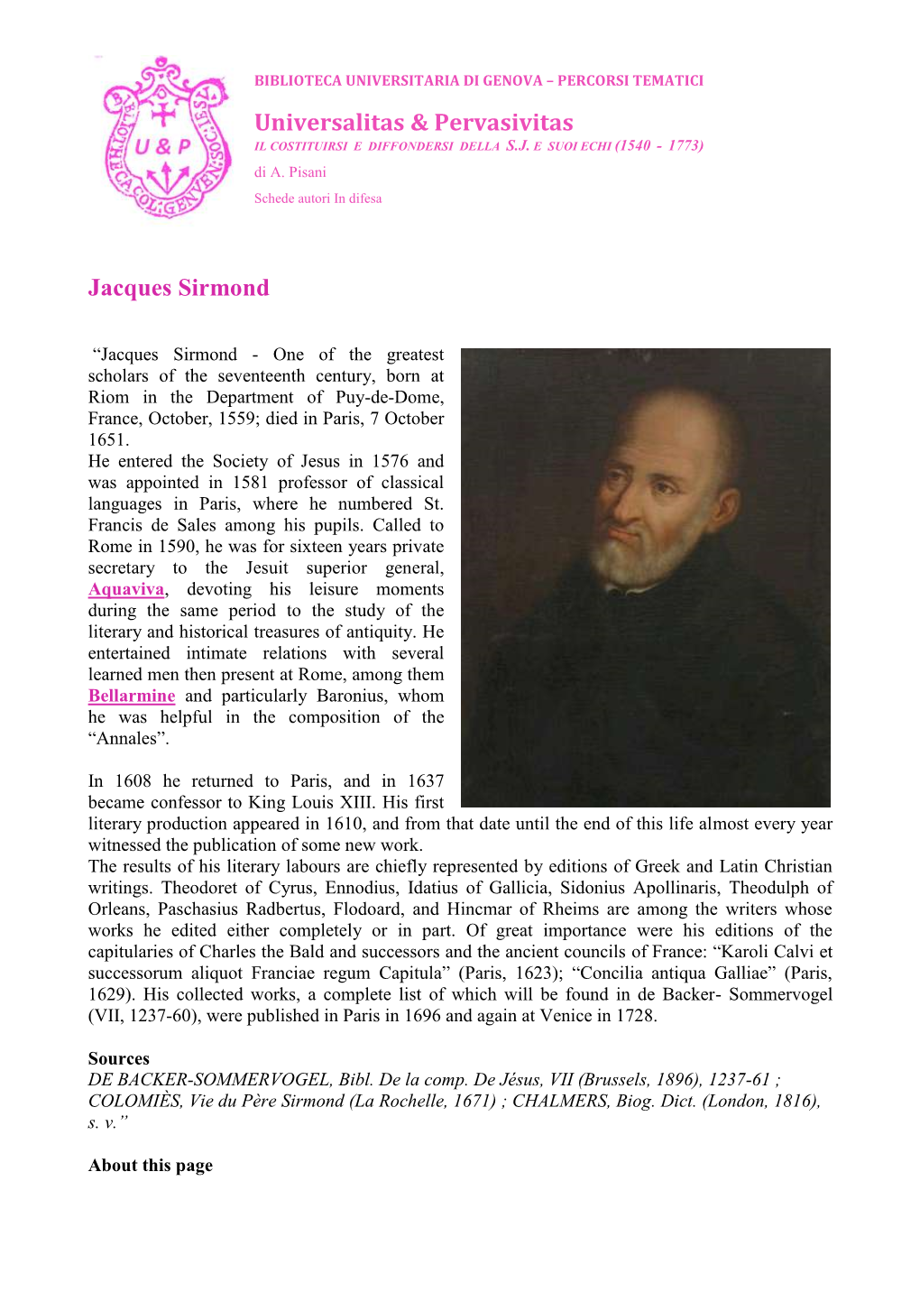 Sirmond, Jacques &lt;1559-1651&gt;