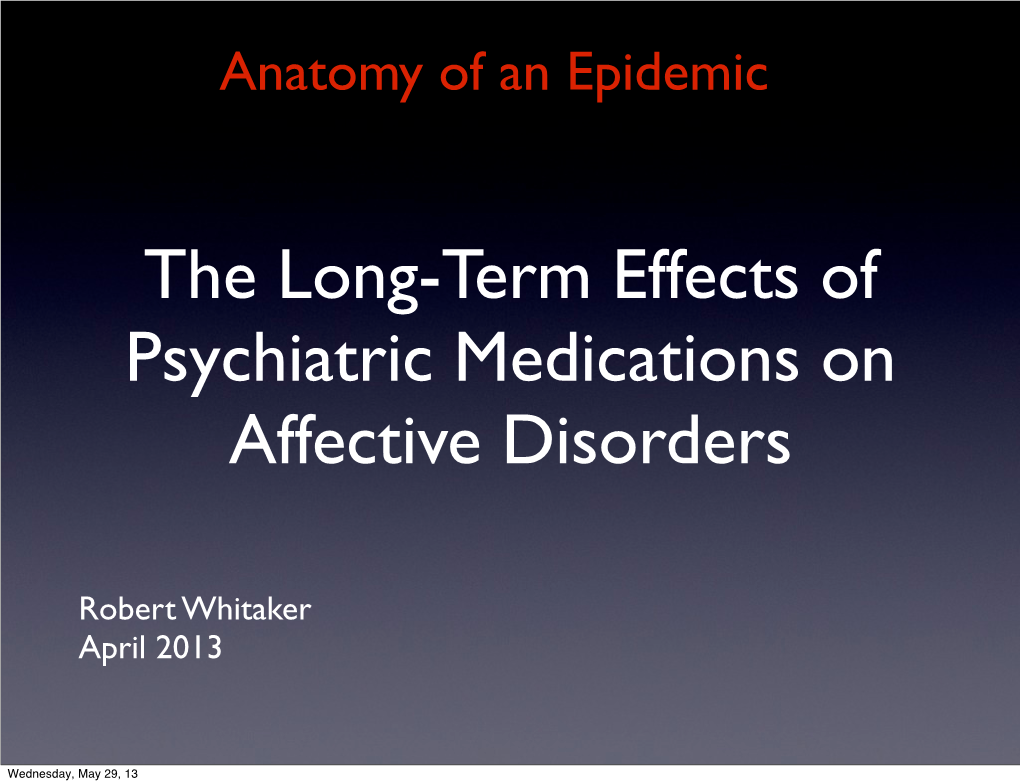 Medicating Affective Disorders