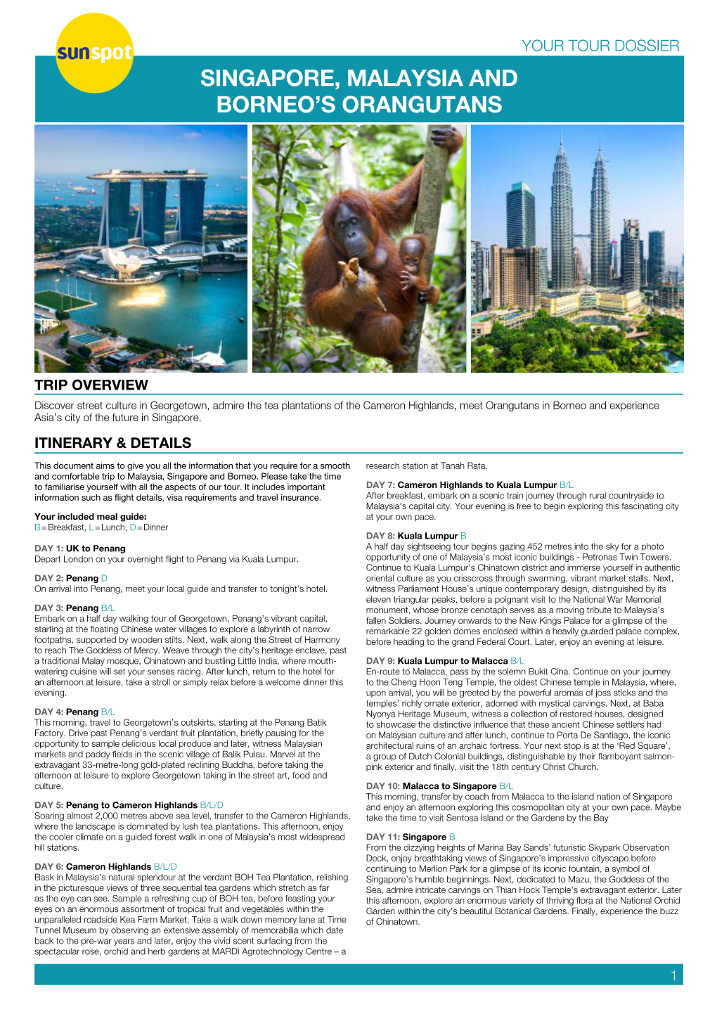Singapore, Malaysia and Borneo's Orangutans