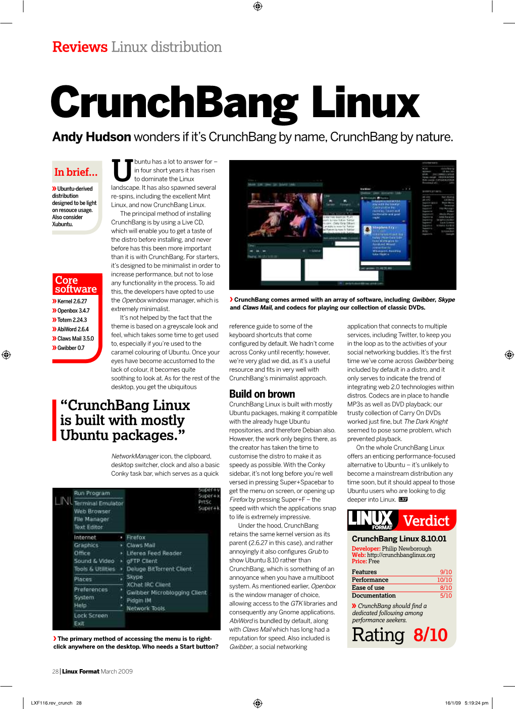 Crunchbang Linux Andy Hudson Wonders If It’S Crunchbang by Name, Crunchbang by Nature