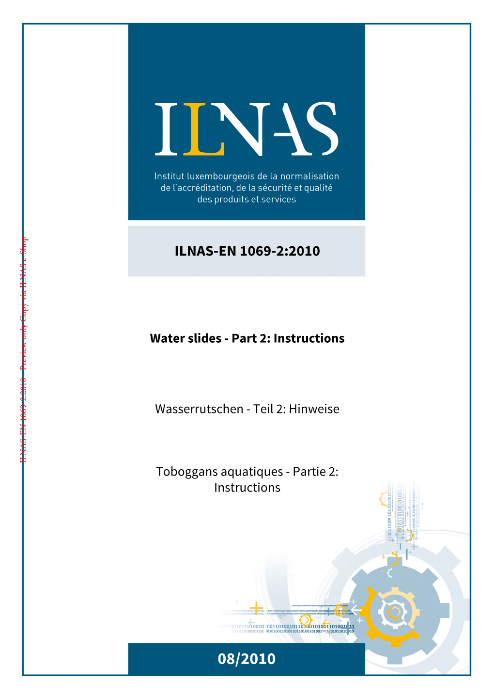 ILNAS-EN 1069-2:2010 Water Slides