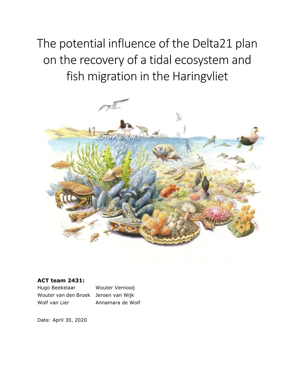 The Potential Influence of the Delta21 Plan on the Recovery of a Tidal Ecosystem and Fish Migration in the Haringvliet