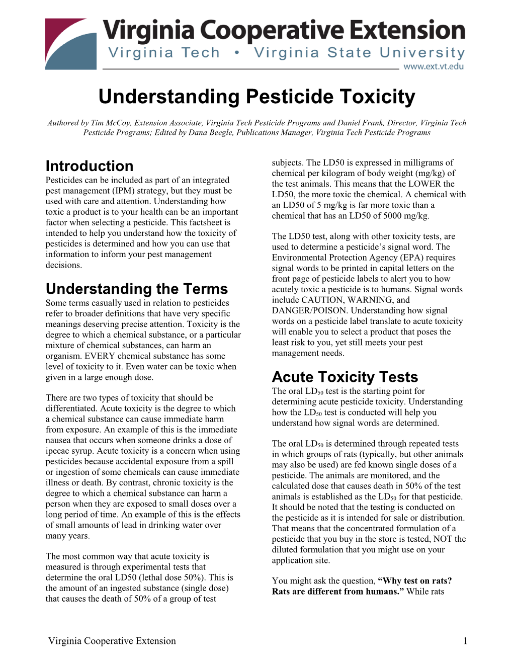 Understanding Pesticide Toxicity