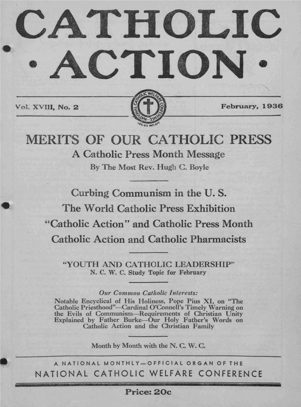 MERITS of OUR CATHOLIC PRESS a Catholic Press Month Message