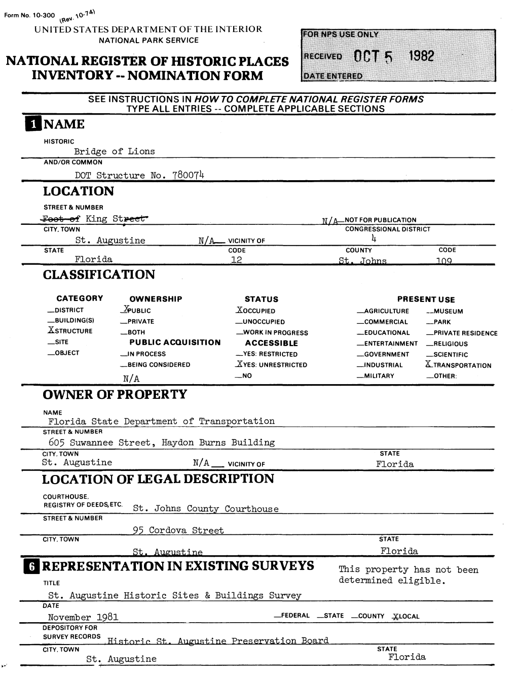 National Register of Historic Places Inventory - Nomination Form