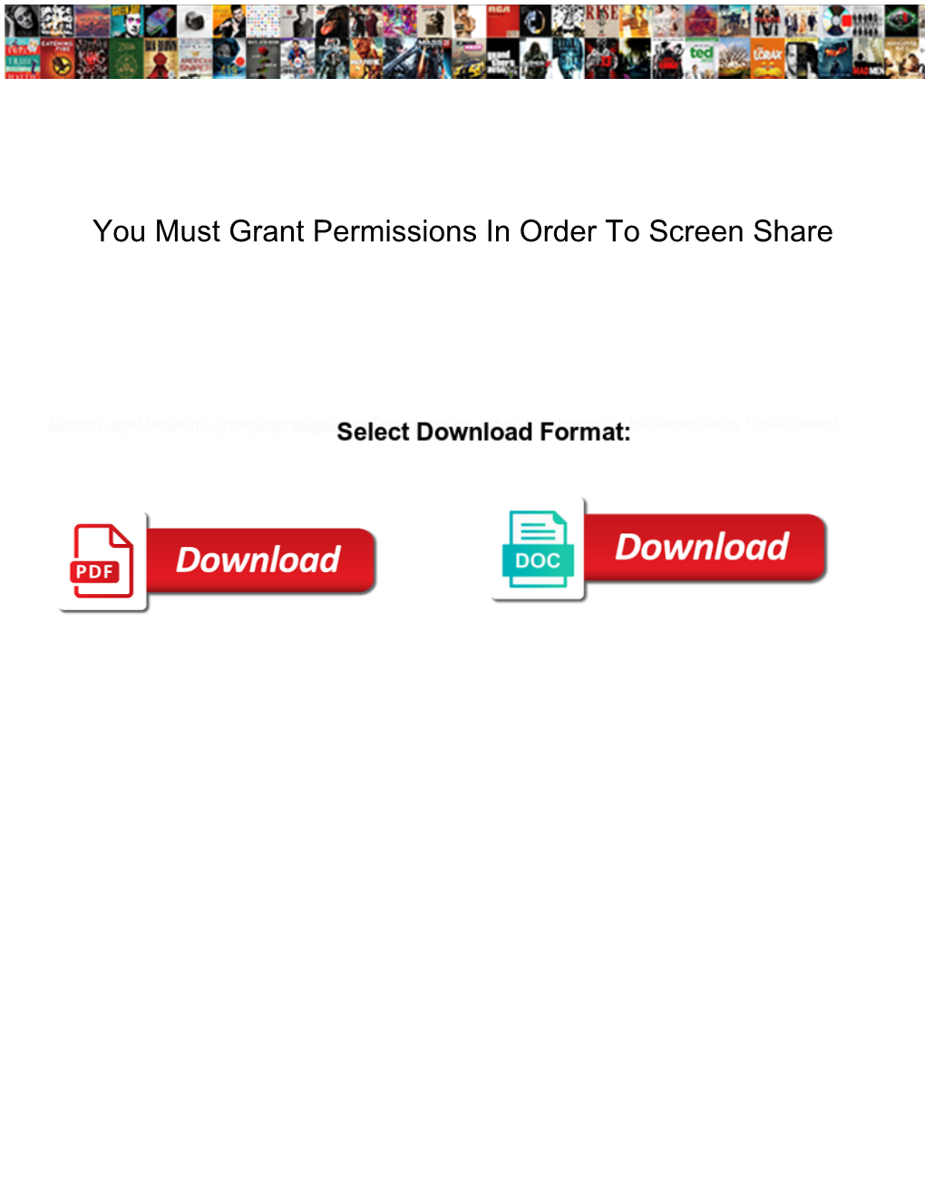 You Must Grant Permissions in Order to Screen Share