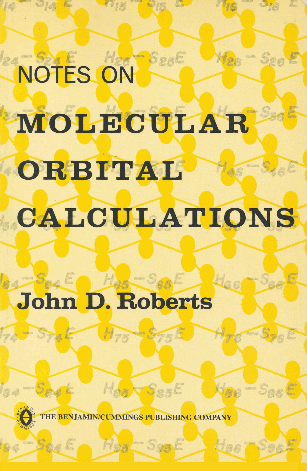 Notes on Molecular Orbital Calculations