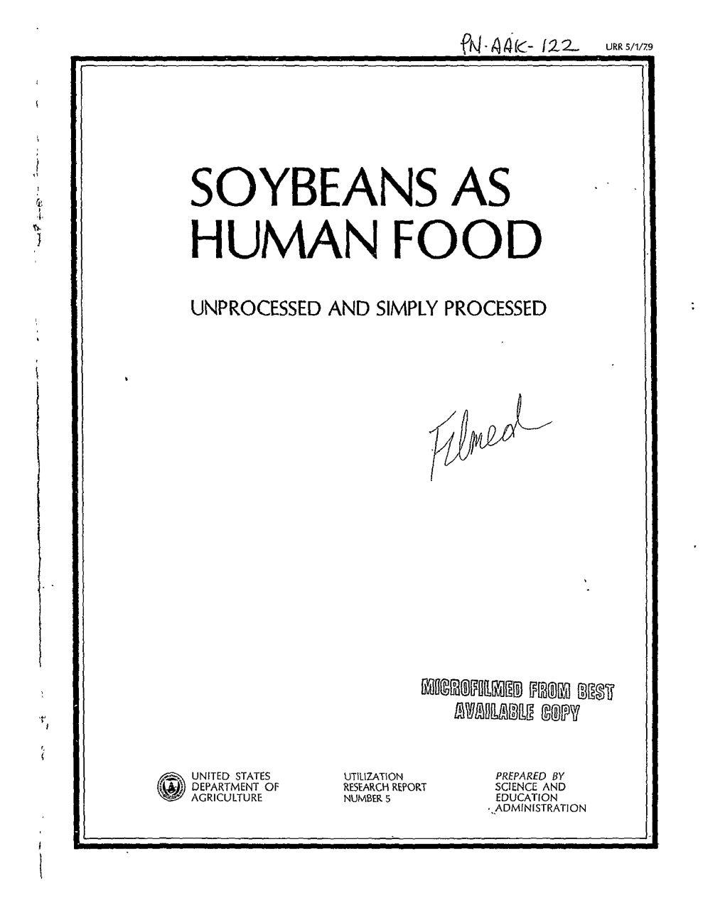 Soybeans As Human Food