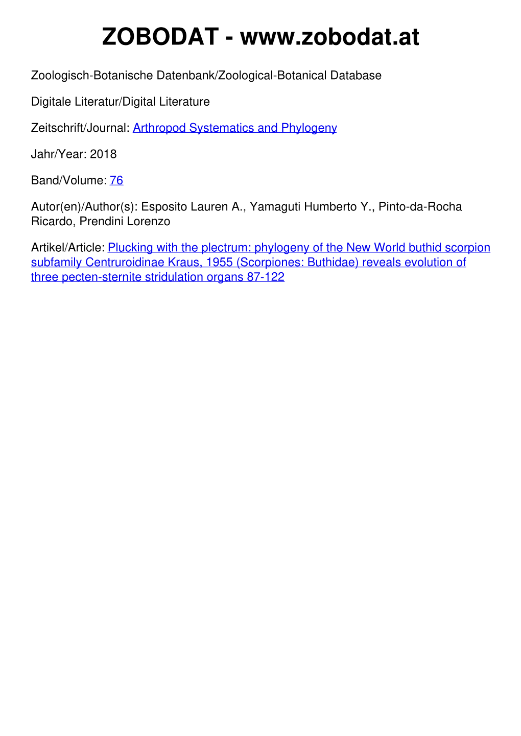 Phylogeny of the New World Buthid Scorpion Subfamily