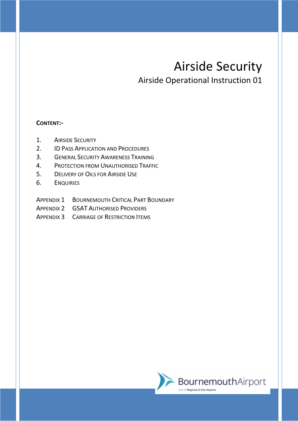 AOI 01; Airside Security