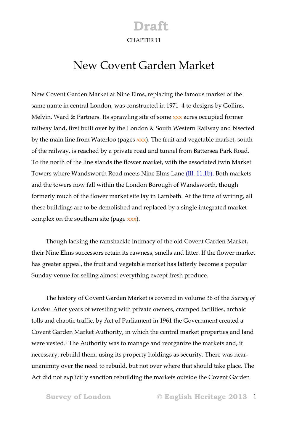 Chapter 11: New Covent Garden Market