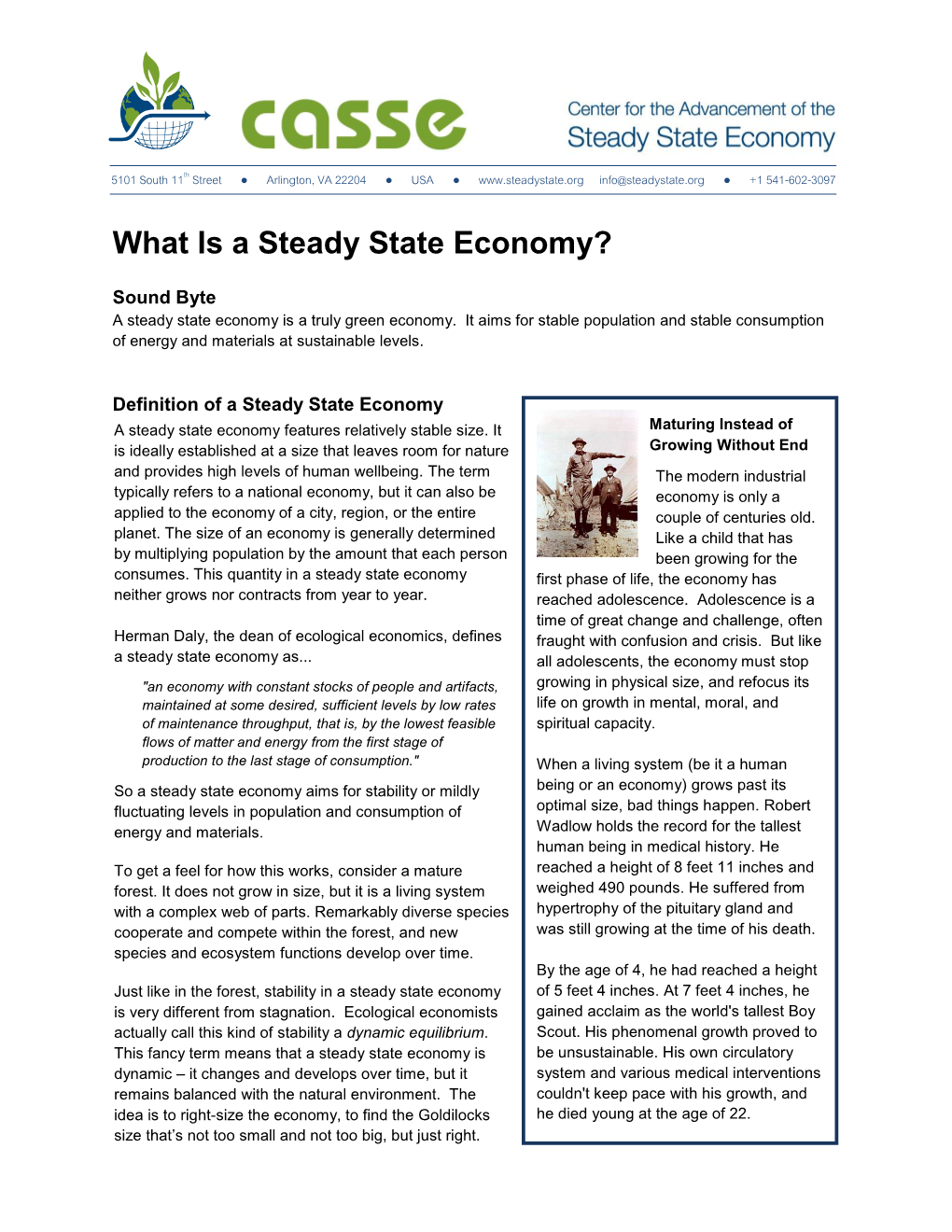 What Is a Steady State Economy?