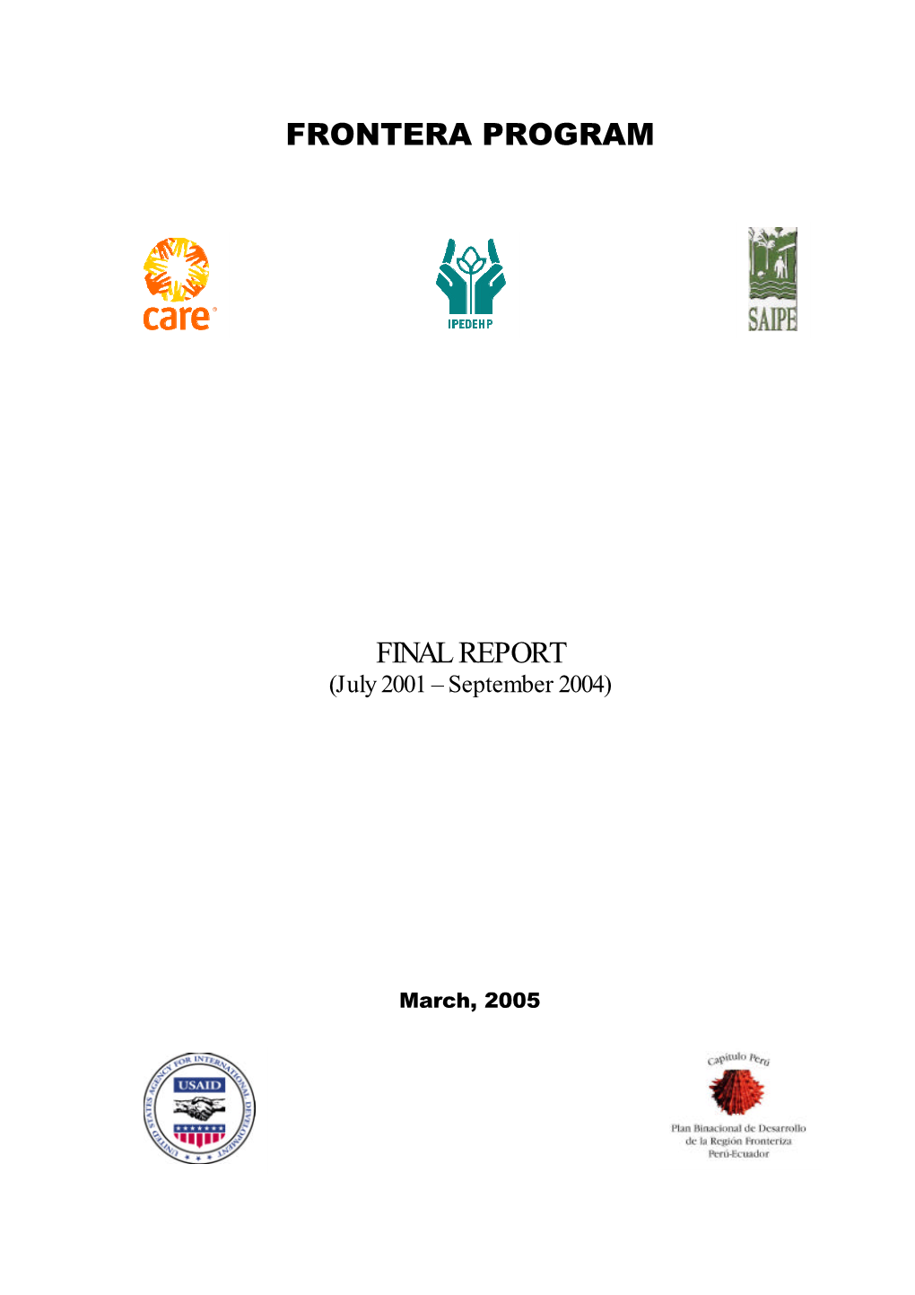 Frontera Program Final Report