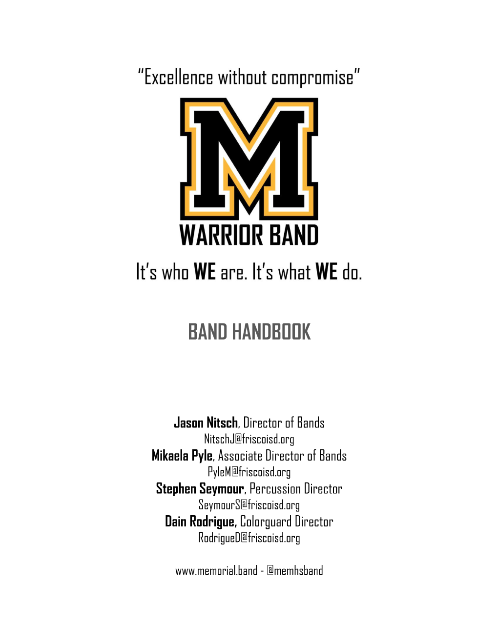 MHS Band Handbook