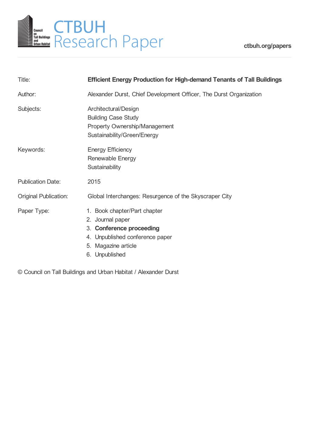 Efficient Energy Production for High-Demand Tenants of Tall Buildings