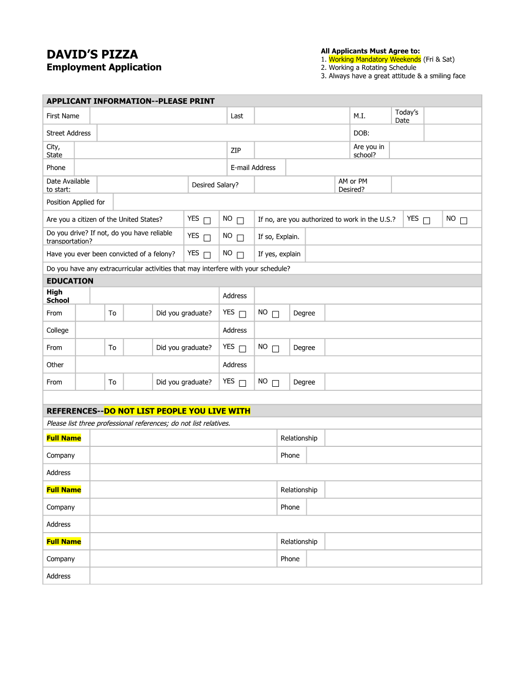 Employment Application (2-Pp.) s11