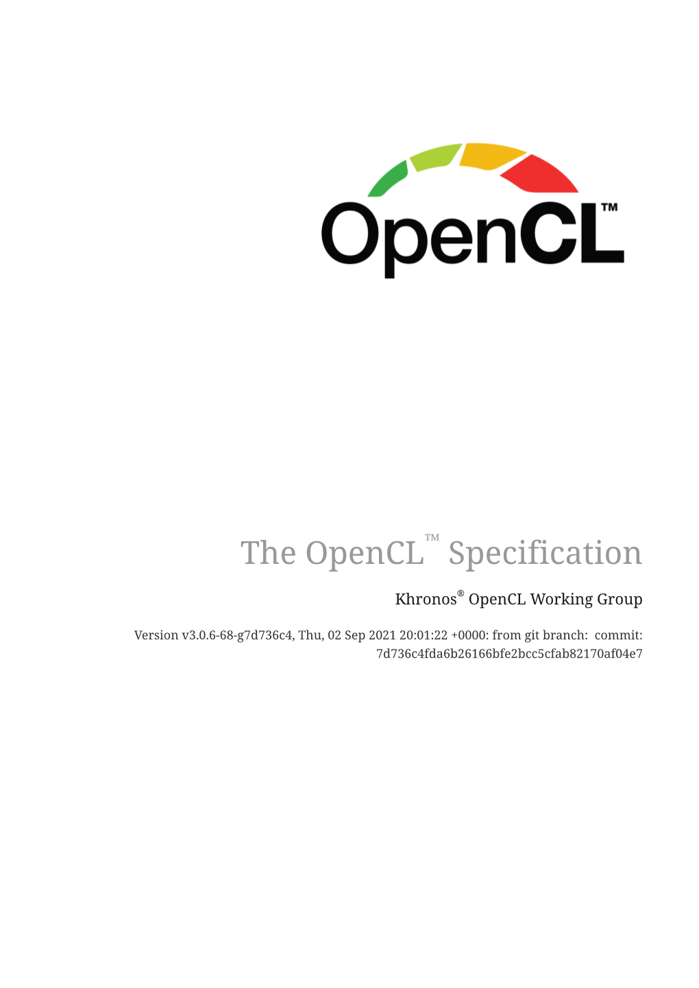 The Opencl™ Specification