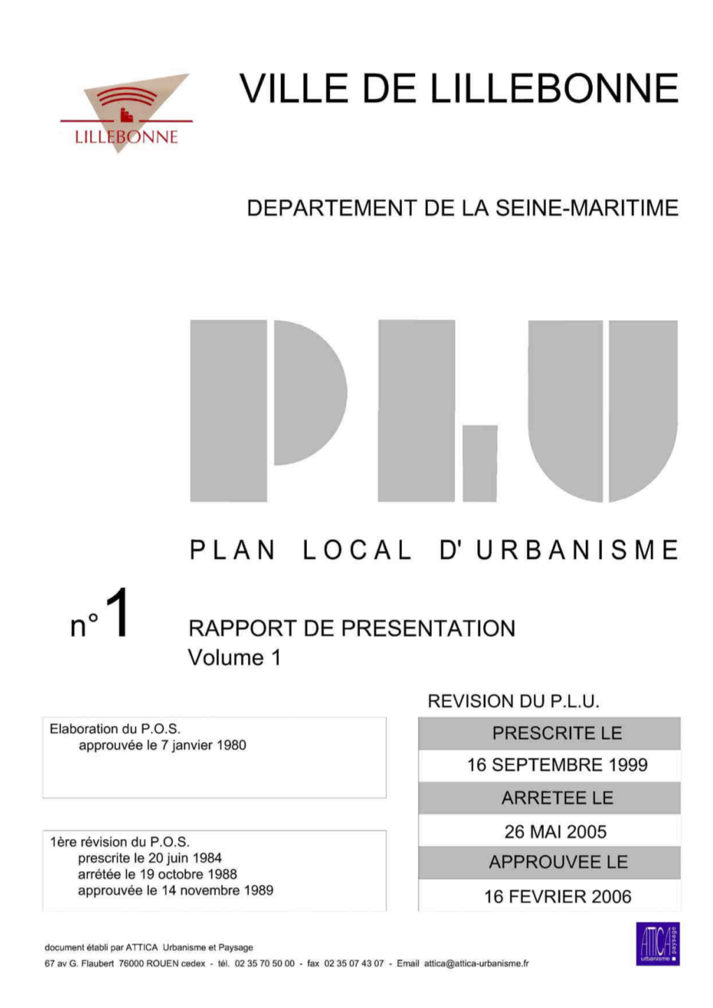 Rapport De Présentation Du PLU Vol.1