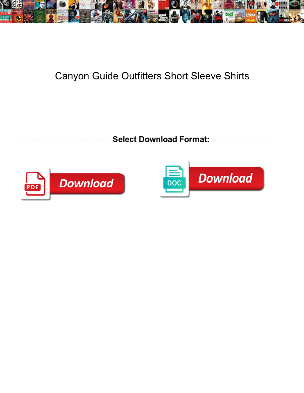 Canyon Guide Outfitters Short Sleeve Shirts