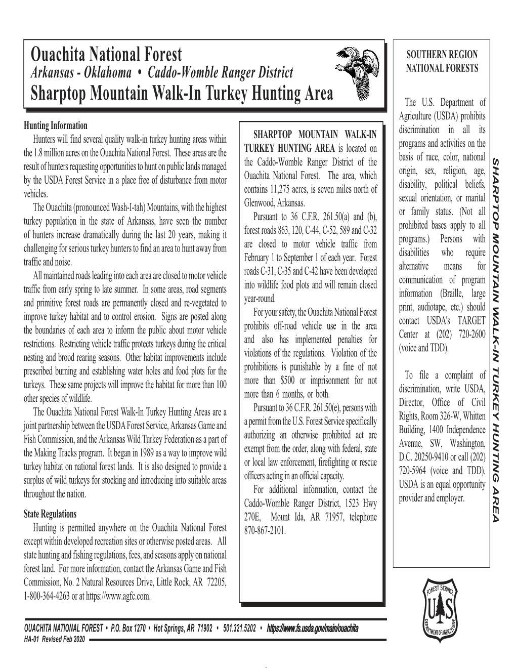 Sharptop Mountain Walk-In Turkey Hunting Area the U.S