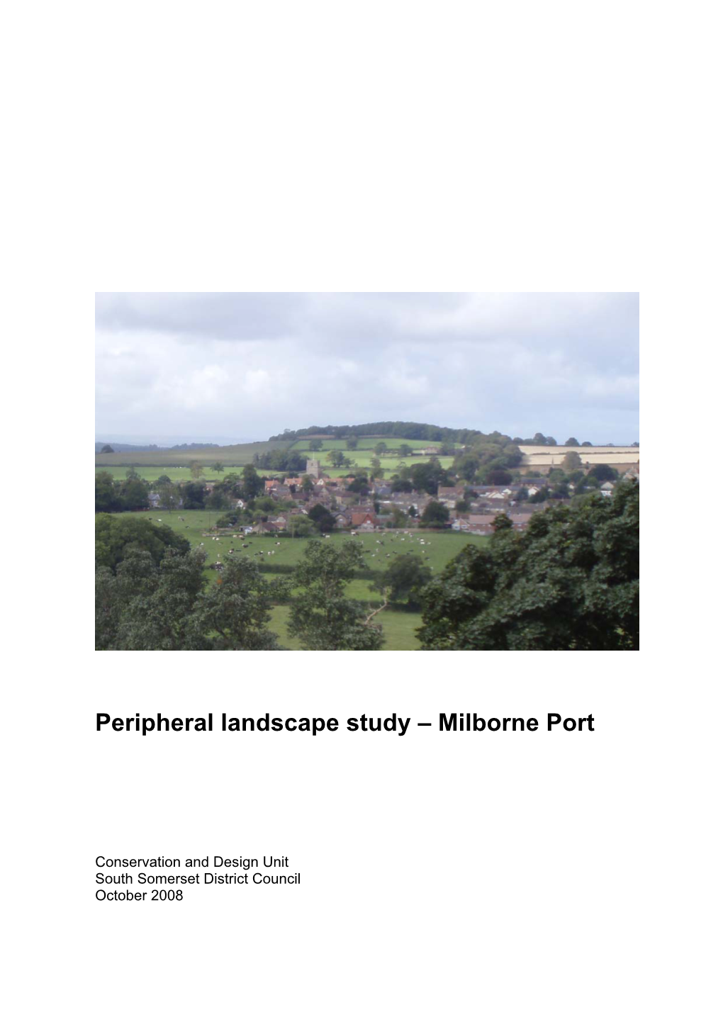 Peripheral Landscape Study Milborne Port