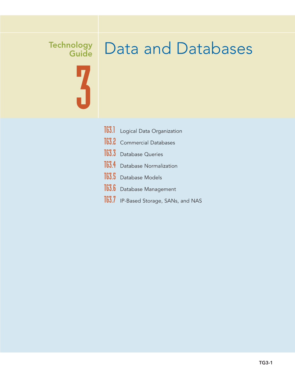 Data and Databases Guide 3