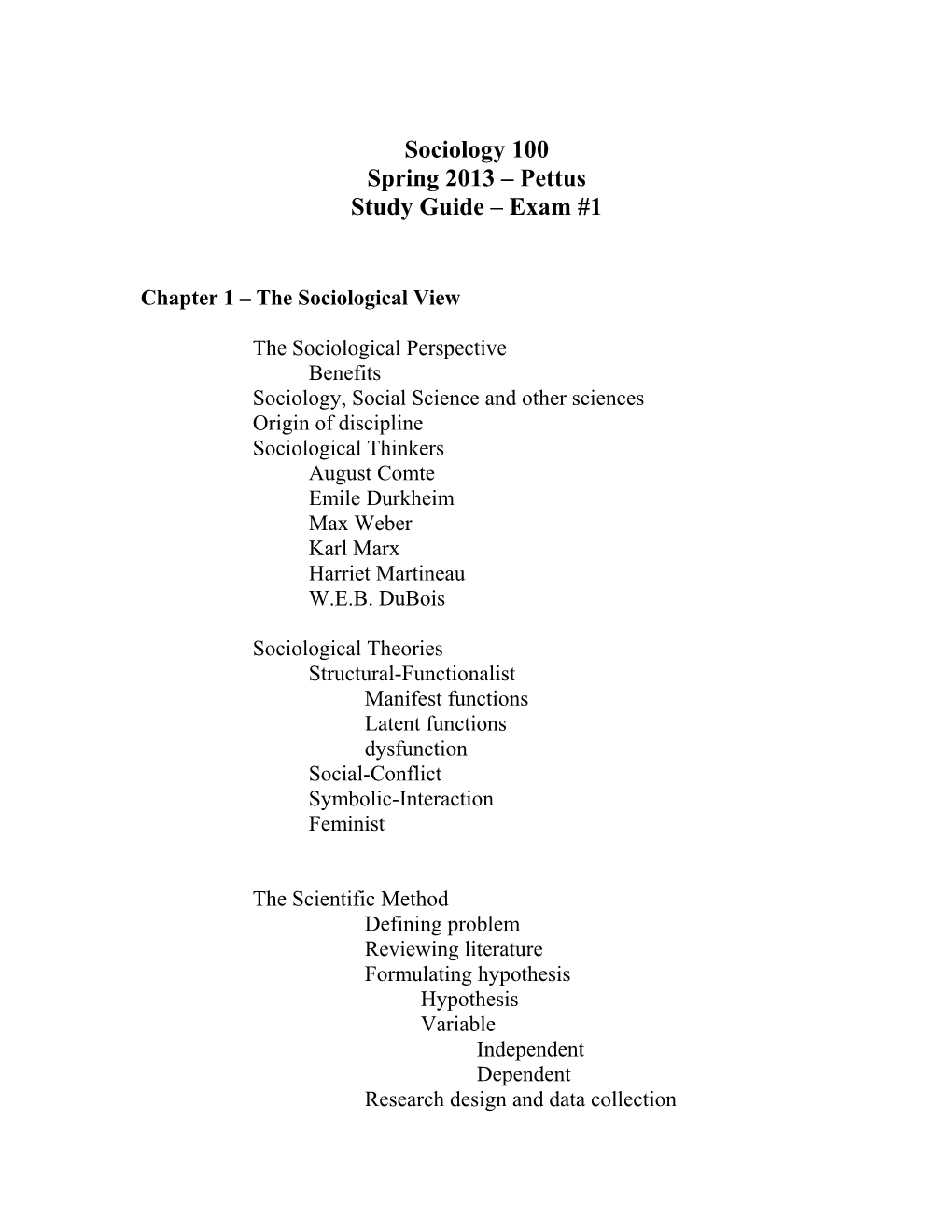 Chapter 1 the Sociological View