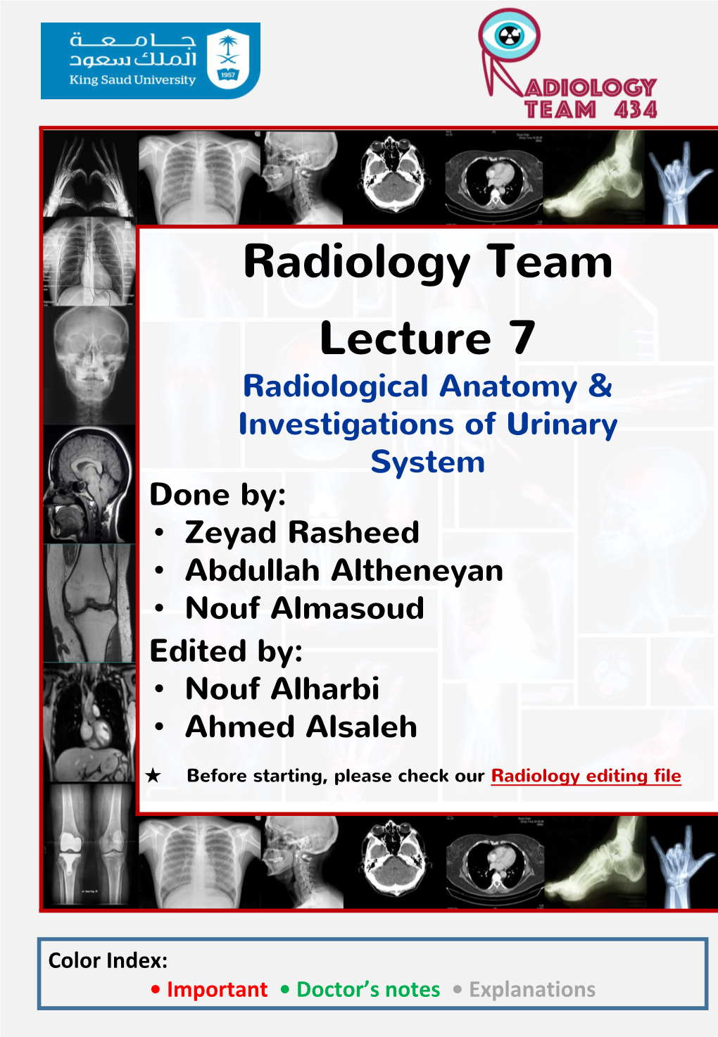 Radiology Team Lecture 7