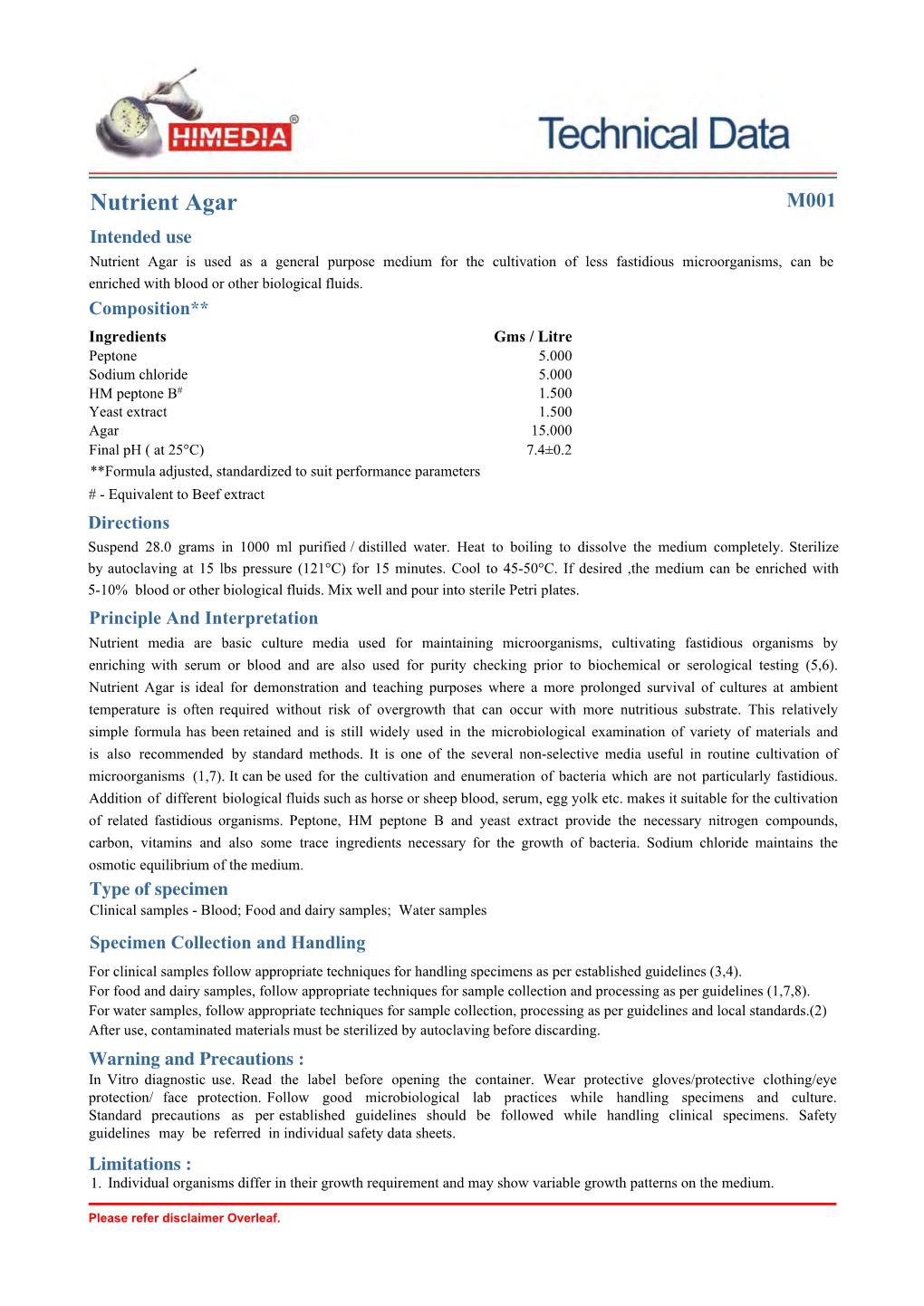 Nutrient Agar