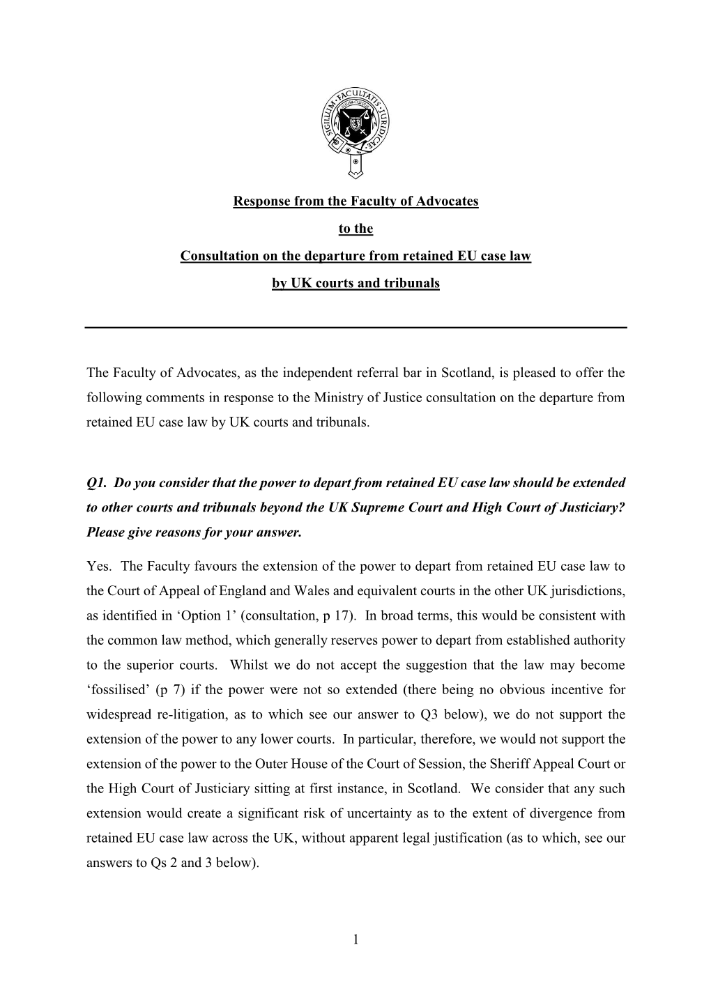 Departure from Retained EU Case Law by UK Courts and Tribunals