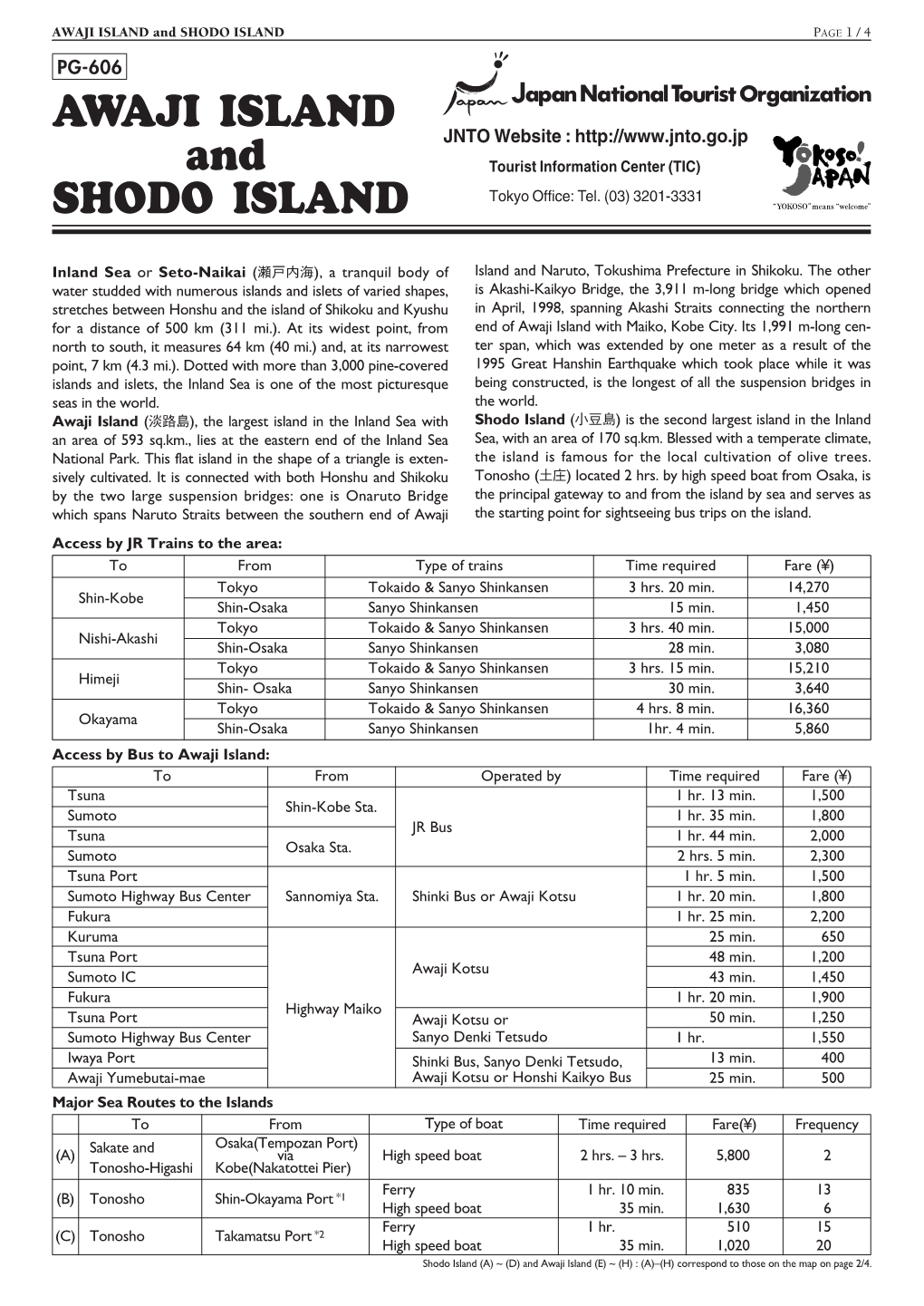 AWAJI ISLAND and SHODO ISLAND PAGE 1/ 4