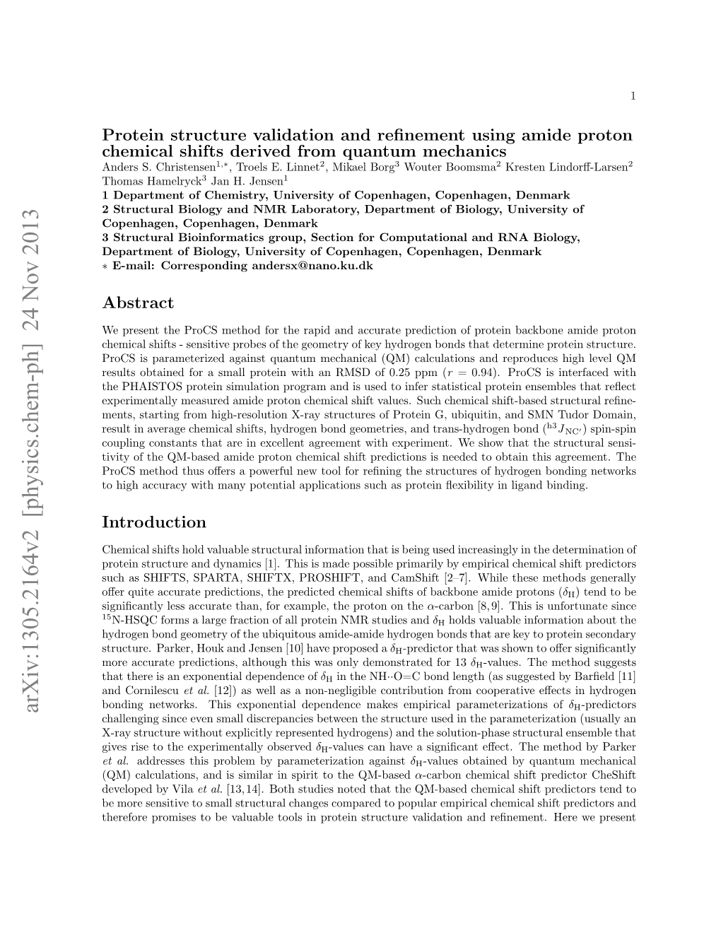 Arxiv:1305.2164V2 [Physics.Chem-Ph] 24 Nov 2013