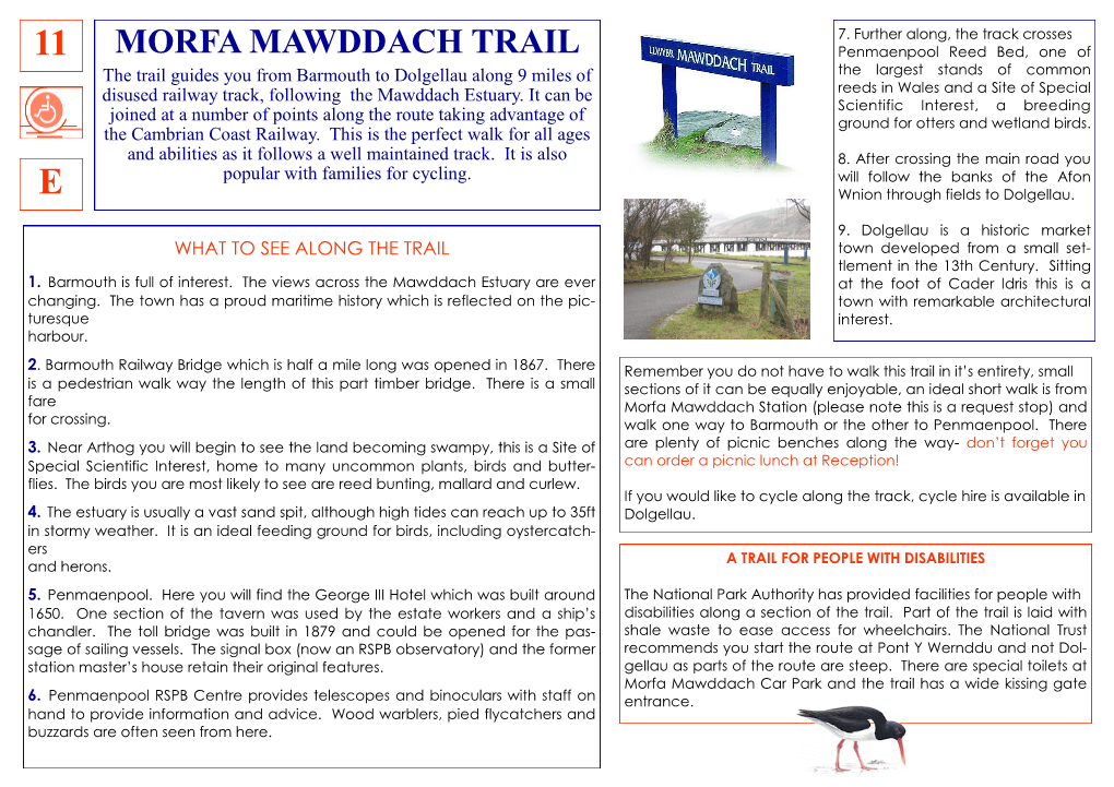 MORFA MAWDDACH TRAIL Penmaenpool Reed Bed, One Of