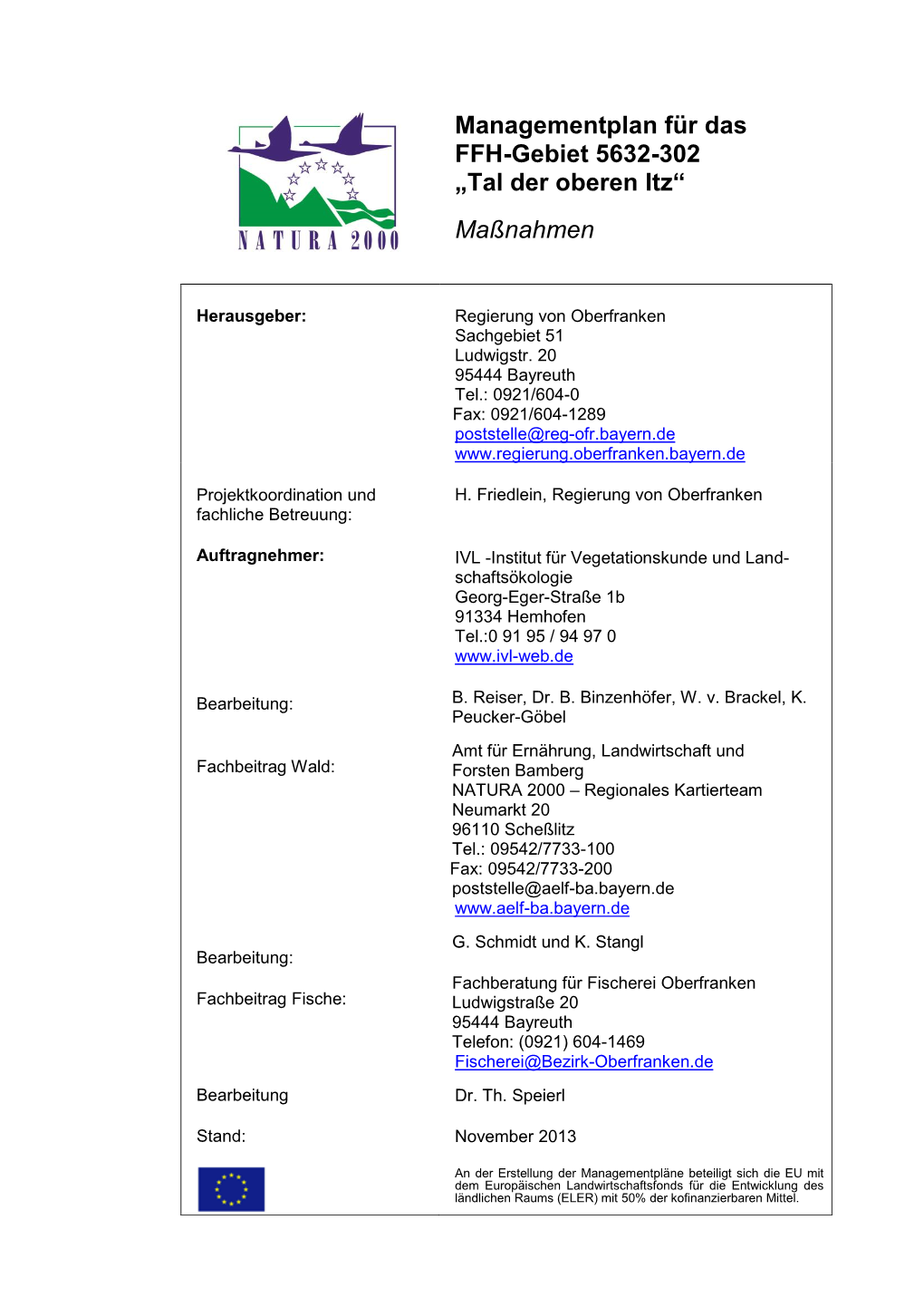 Natura 2000-Managementpläne in Oberfranken