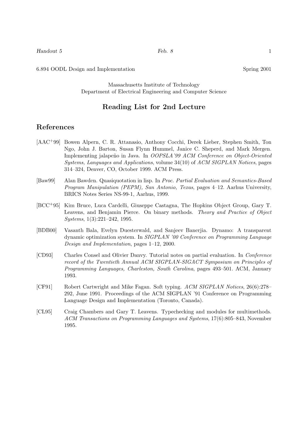 Readings (PDF)