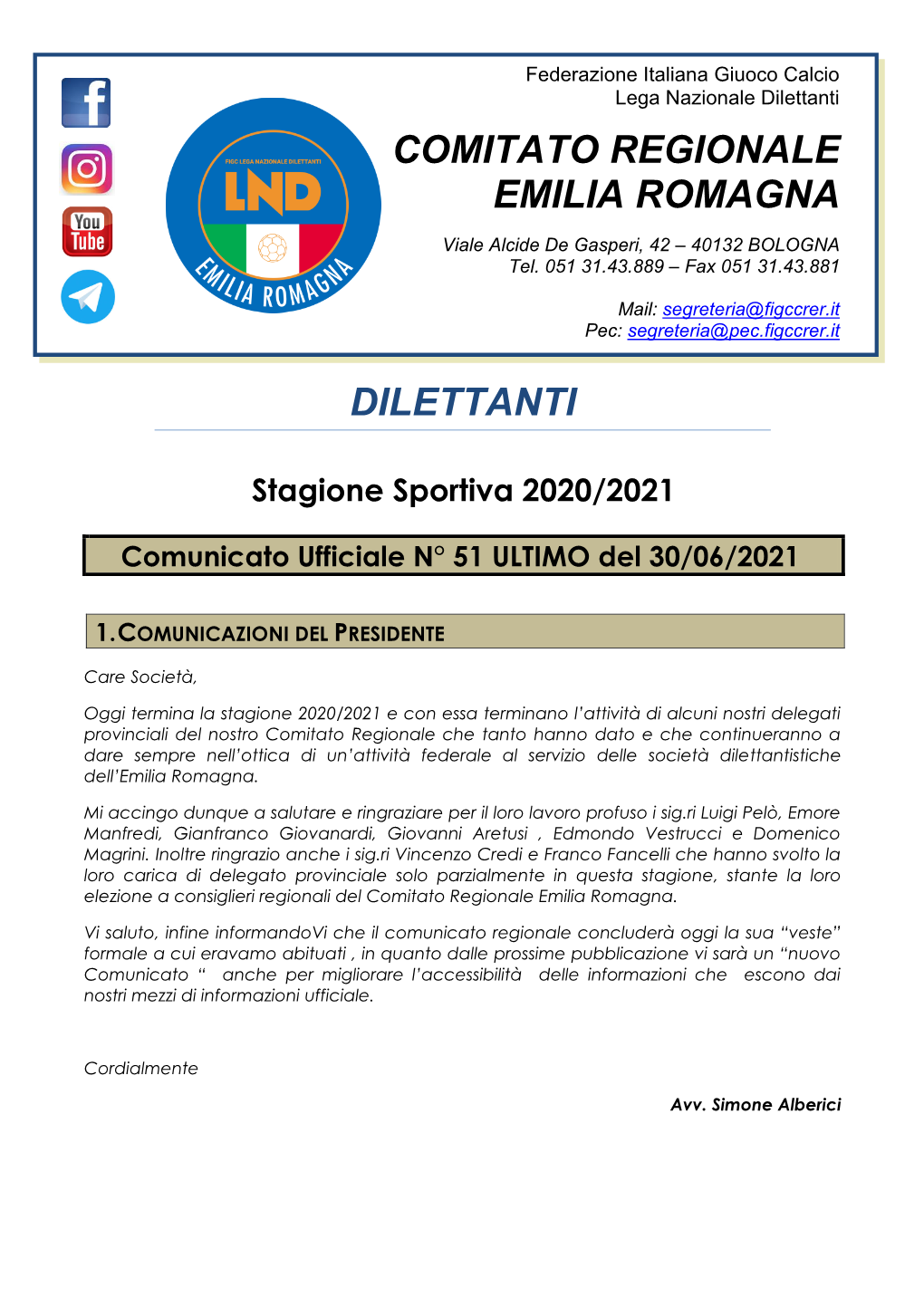 Comitato Regionale Emilia Romagna