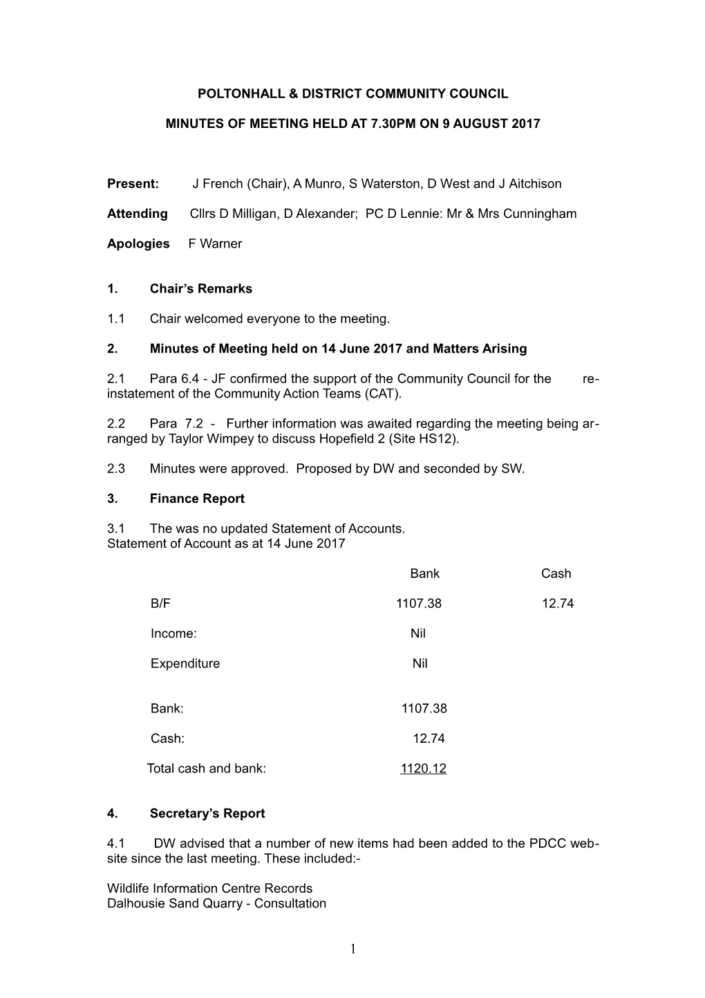 Poltonhall & District Community Council