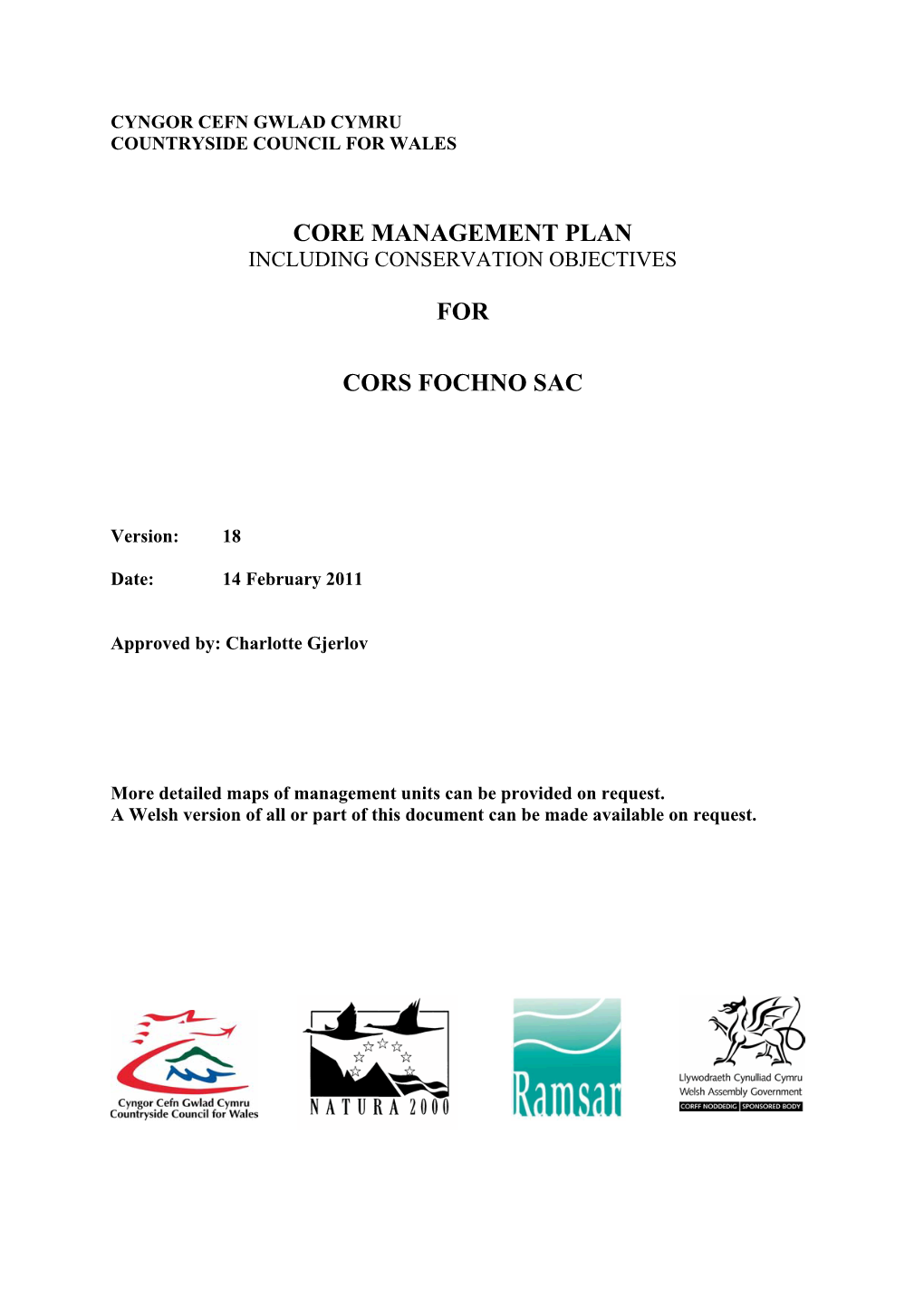 Cors Fochno SAC Management Plan.Pdf