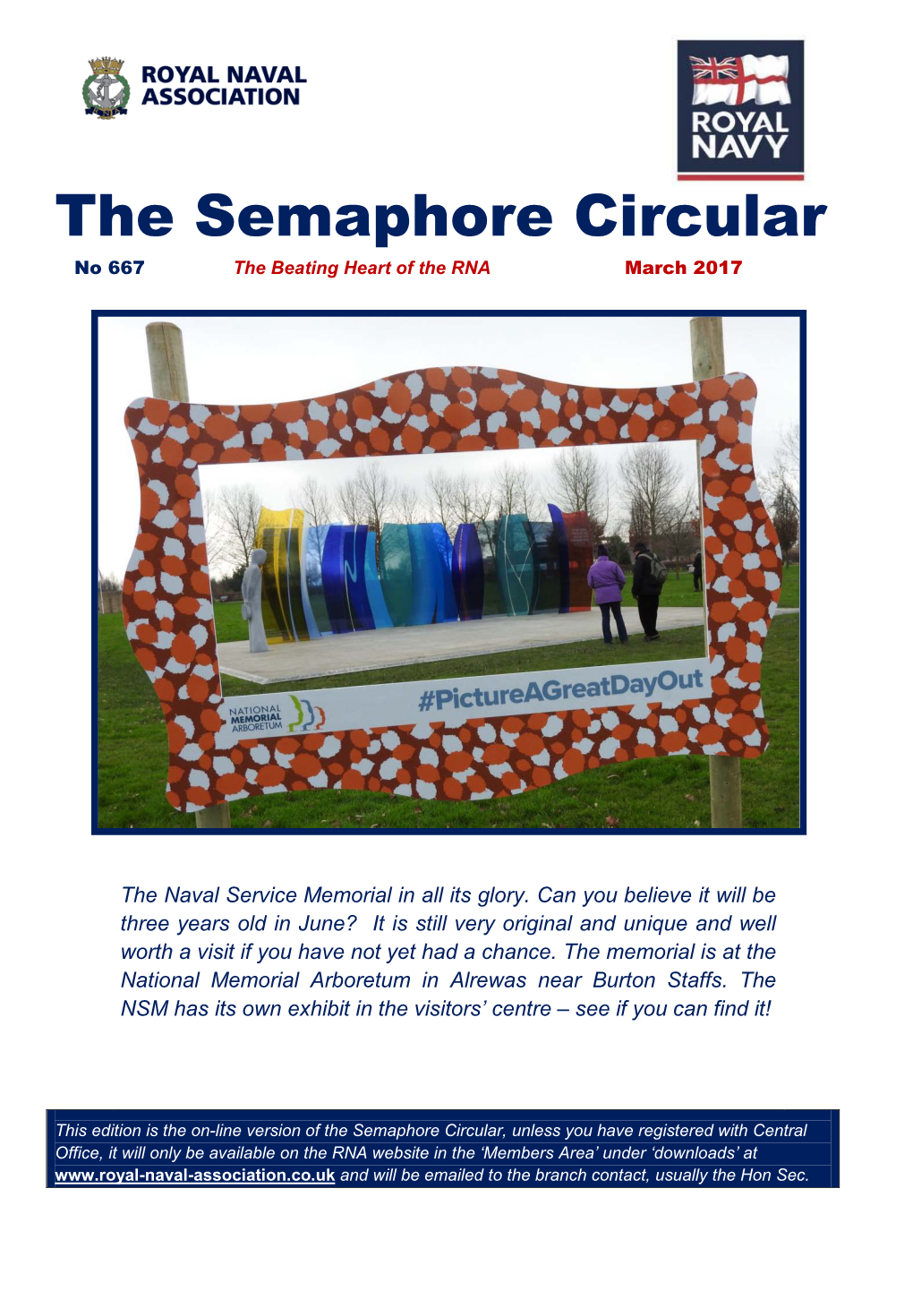 The Semaphore Circular No 667 the Beating Heart of the RNA March 2017